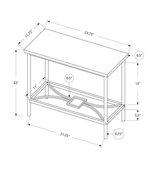 Accent Side Table, Narrow, Small, 2 Tier, Elegant Design
