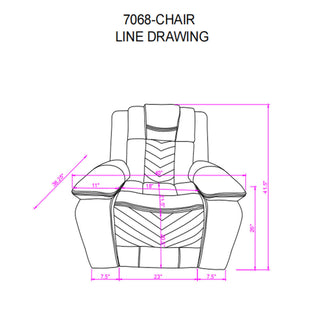 Raize - Power Recliner With LED Functionality - Gray