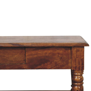 Turned Legs Drawer Table