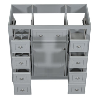 Modern Bathroom Vanity Base Only With 1 Cabinet And 6 Drawers