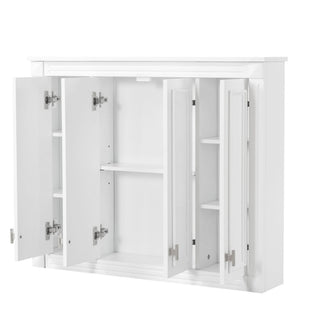 Wall Mounted Medicine Cabinet With Adjustable Shelf - White