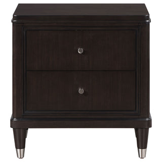 Niguel - 2 Drawer Nightstand With Felt Lined Top Drawer - Brown