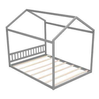 Wooden House Bed With Headboard
