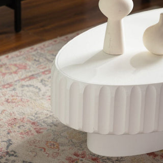 Fluted Storage Table With Lift Off Lid