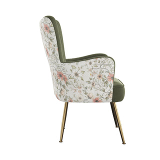 Accent Chair With Unique Print Fabric