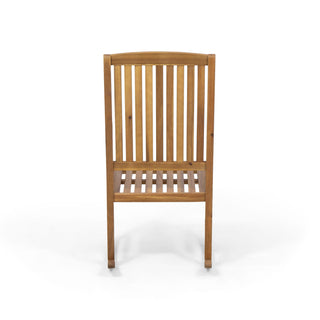 Muse - Outdoor Acacia Rocking Chair With Slat Design - Teak