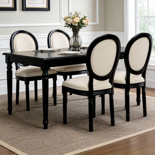 Upholstered & Round Back Dining Chairs (Set of 2)