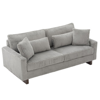 Modern Loveseat Sofa With 4 Pillows