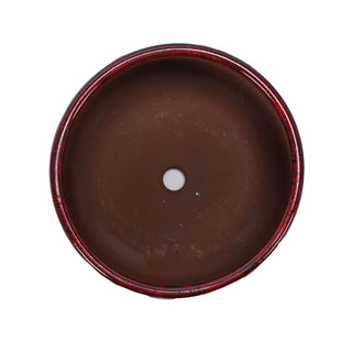 4 Pieces Planter Pot, Indoor Outdoor Flowerpot For Patio, Garden, Or Windowsills - Bean Paste Red