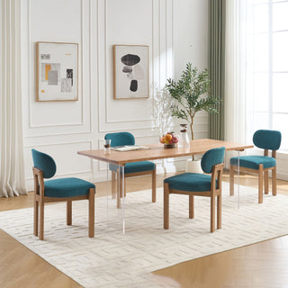 Dining Chairs With Ergonomic Backrest And Adjustable Feet (Set of 2)