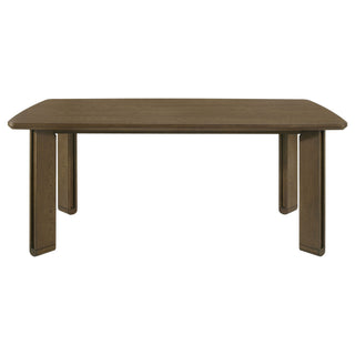 Crispin - 7 Piece Rectangular Dining Table Set With Upholstered Chairs - Brown