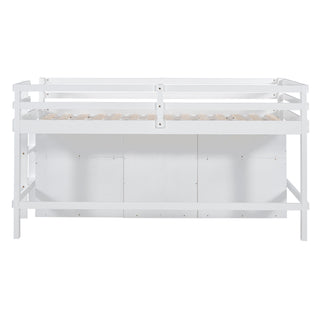 Loft Bed With 4 Drawers, Underneath Cabinet And Shelves