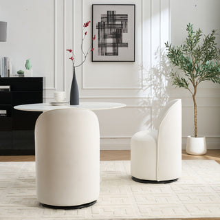 360 Degree Swivel Armless Dining Barrel Chair