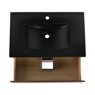 Wall Mounted Bathroom Vanity With Sink, 2 Soft Close Drawers