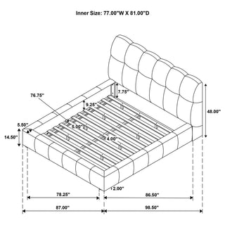 Branson - Platform Bed With Tufted Headboard