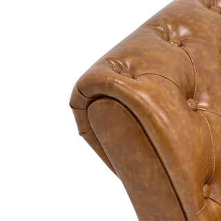 Chesterfield Sofa, 3 Seat Couch With Deep Button Tufted Back, Rolled Arms