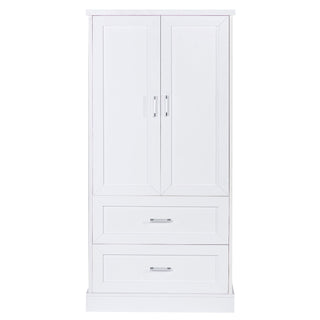 Tall Bathroom Storage Cabinet With 2 Doors And Drawers, Adjustable Shelf
