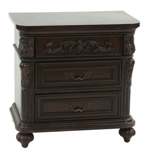 3 Piece Bedroom Set, Majestic Formal Bed With 2 Nightstands