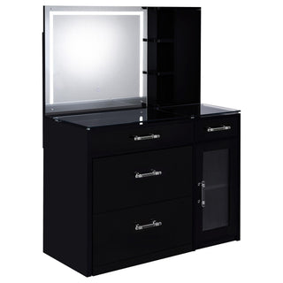 Kerr - 2 Drawer Makeup Vanity Table With Mirror And Stool