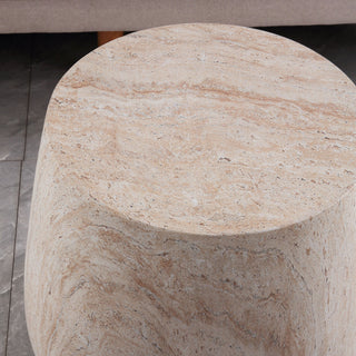 Drum Accent Coffee Table - Beige / Yellow