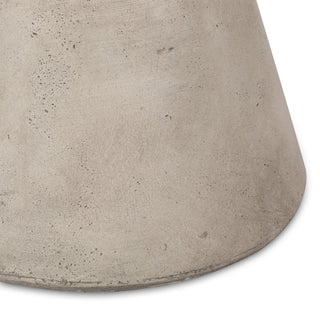 Outdoor Hourglass Shaped Side Table - Light Gray