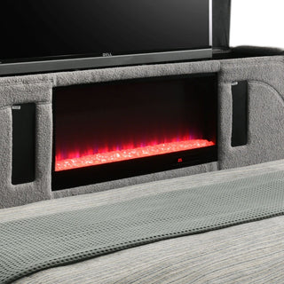 Shelyn - Bed With LED, TV Stand, Fireplace & Bluetooth
