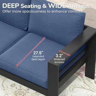 Outdoor Patio Set, All-Weather, Thick Cushions