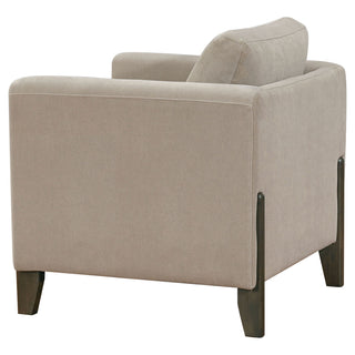 Fisher - Upholstered Panel Arm Accent Chair - Taupe