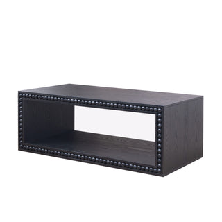 Beaded Edge Coffee Table With Open Storage Shelf