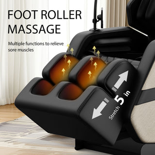 Massage Chair Recliner With Zero Gravity With Full Body Air Pressure - Black / Blue / Gold