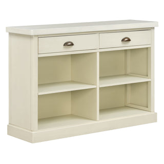 Console Table With 2 Drawers And Open Shelves
