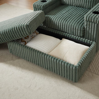 3 Seater Sofa With 2 Ottomans For Living Room