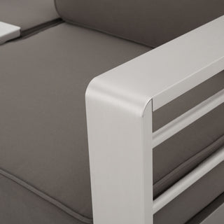Cape Coral - Modern 3 Seater Sofa With Metal Tray