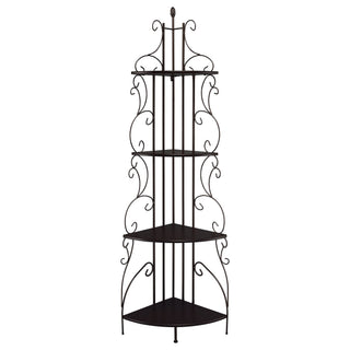 4 Shelf Corner Bookcase - Cappuccino
