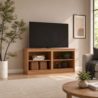 TV Stand For TVs Up To 50" With Open Shelves And Cable Management