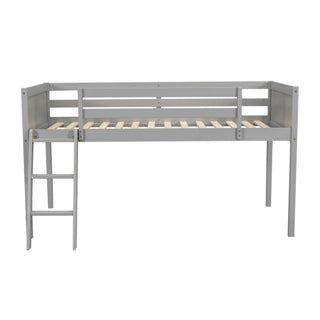 Low Loft Bed With Adjustable Ladder