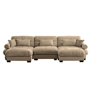 Super Comfort Oversized Modular Sectional Sofa With Movable Ottoman