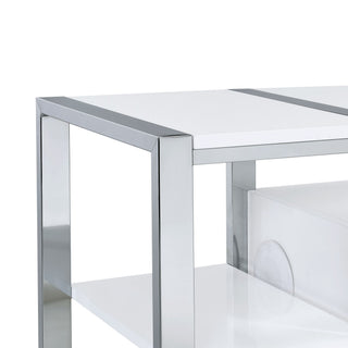 Midway - 80" TV Console With Firelight - White