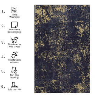 Maval - Stunning Area Rug, Washable