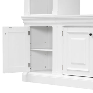 TV Stand With Hutch, Large Entertainment Center With Adjustable Shelves