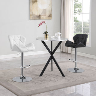 Kerwin - Upholstered Adjustable Bar Stool (Set of 2) - White