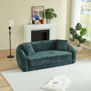Curved Convertible Sofa, 2 In 1 Fold Out Bed With Pull Out Base And Deep Seat