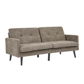 Easy Convert Futon Sofa With Tufted Back And Seat