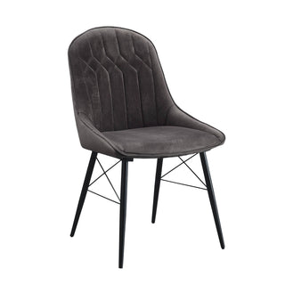 Abraham - Side Chair (Set of 2) - Black / Dark Gray