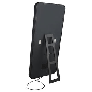 Villancourt - LED Standing Mirror With Speakers - Black