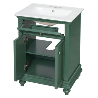 Modern Bathroom Vanity With Tip-Out Drawer And Soft-Close Hinges