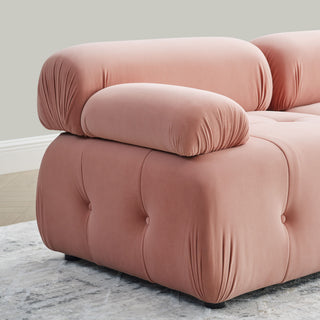 Modular Sectional Sofa, Button Tufted Design With Diy L-Shaped Layout, Reversible Ottoman