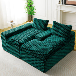 Modular Sofa, Convertible Twin Seat With Chaise Lounge