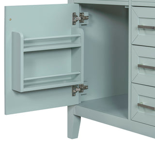 30" Bathroom Vanity Without Sink, Cabinet Base Only, Bathroom Cabinet With Drawers - Green