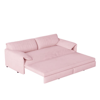 Queen Pull Out Sofa Bed With Side Storage